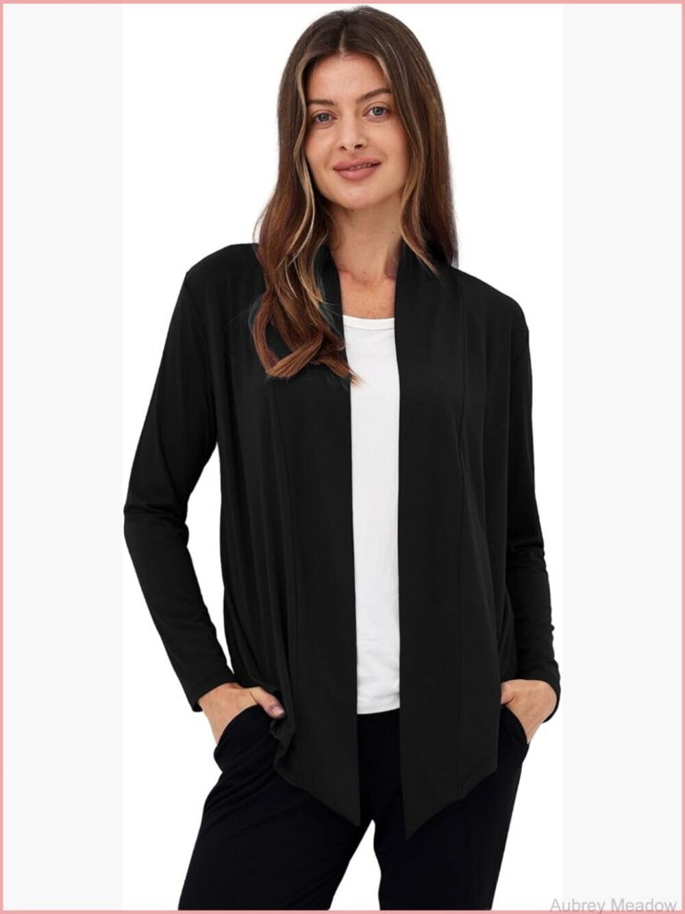 Women's Bamboo Viscose Cardigan Second-Skin Softness Open Front Long Sleeve